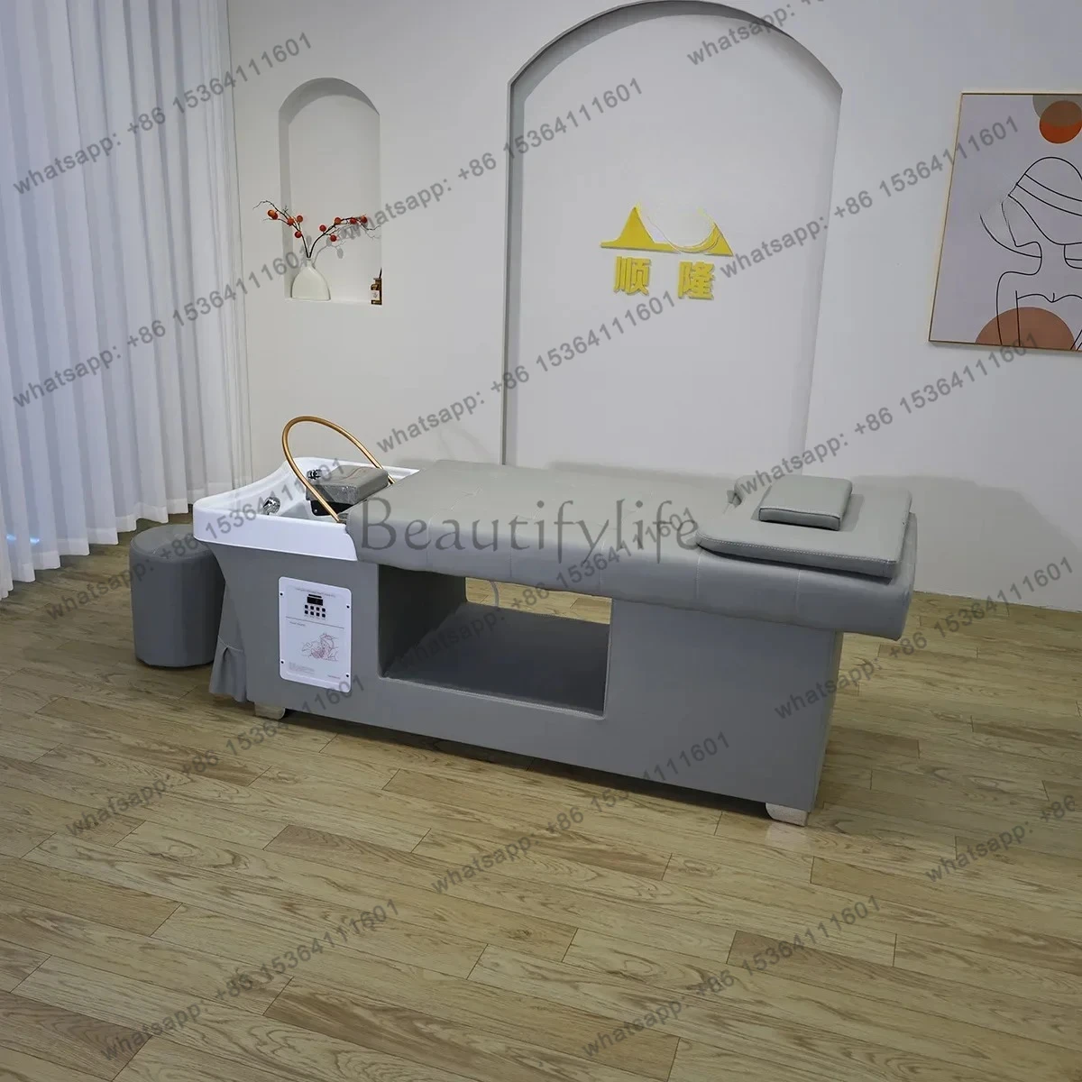 D30Barber shop special water circulation fumigation integrated Thai shampoo bed