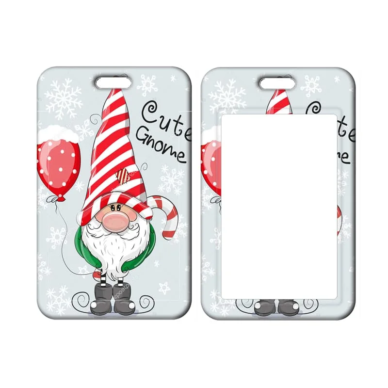 Weihnachten Gnome Kartenhalter Lanyard Schlüsselanhänger Yule Tür Kartenetui Umhängeband Chrimbo ID Ausweishalter Schlüsselzubehör – Detail 28