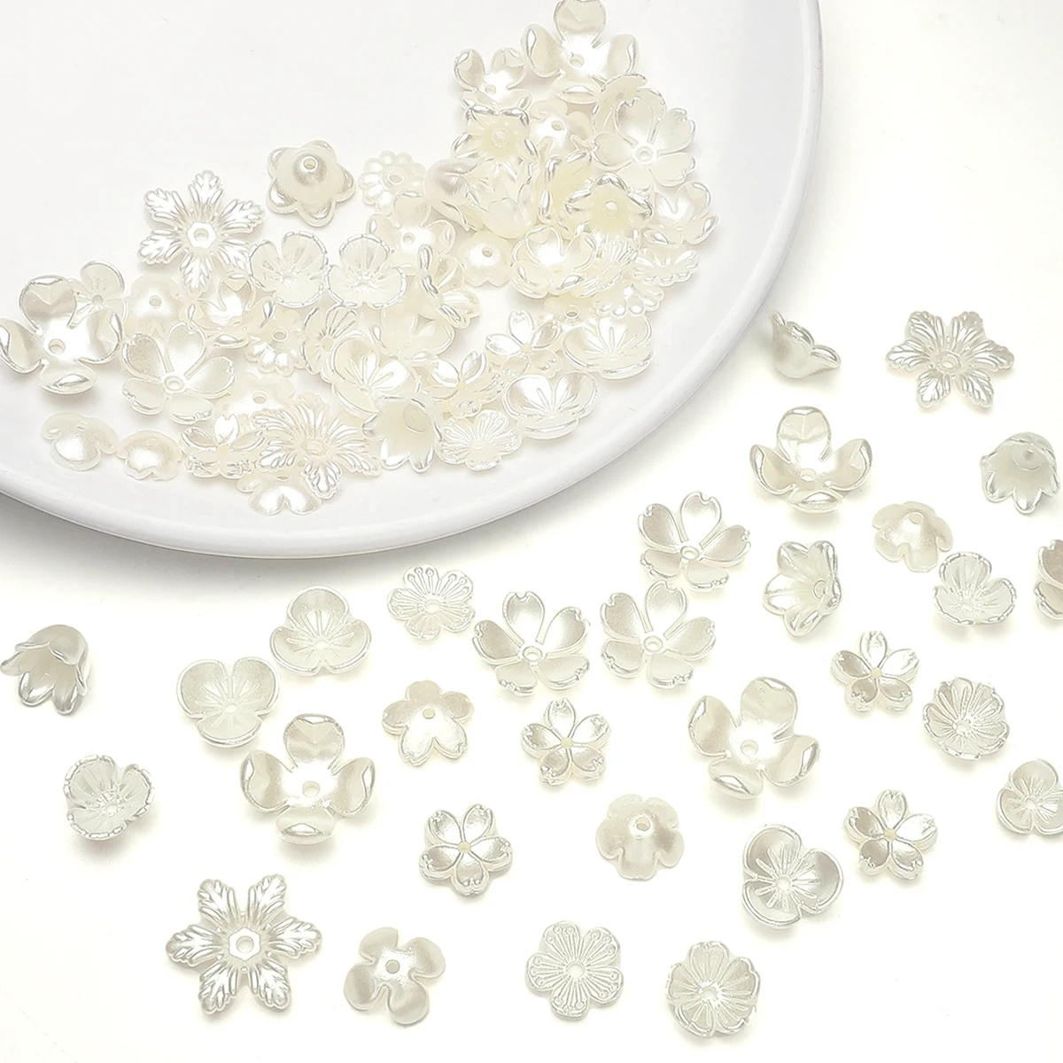 About20-50PcsABS Alien Pearl Separation Beads Unikalne luźne koraliki Ręcznie robione DIY Biżuteria Akcesoria do nakryć głowy Materiały — zdjęcie 6