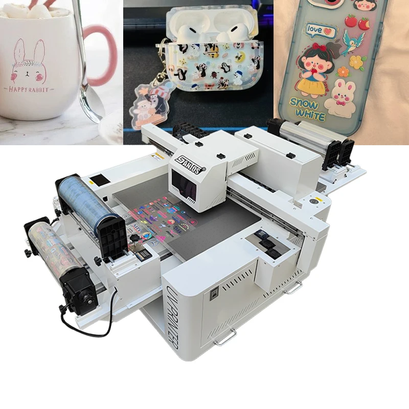 6090 UV flatbed leather printing Multi-Function UV flatbed printer Hybrid UV Roll To Roll DTF printer 2 in 1