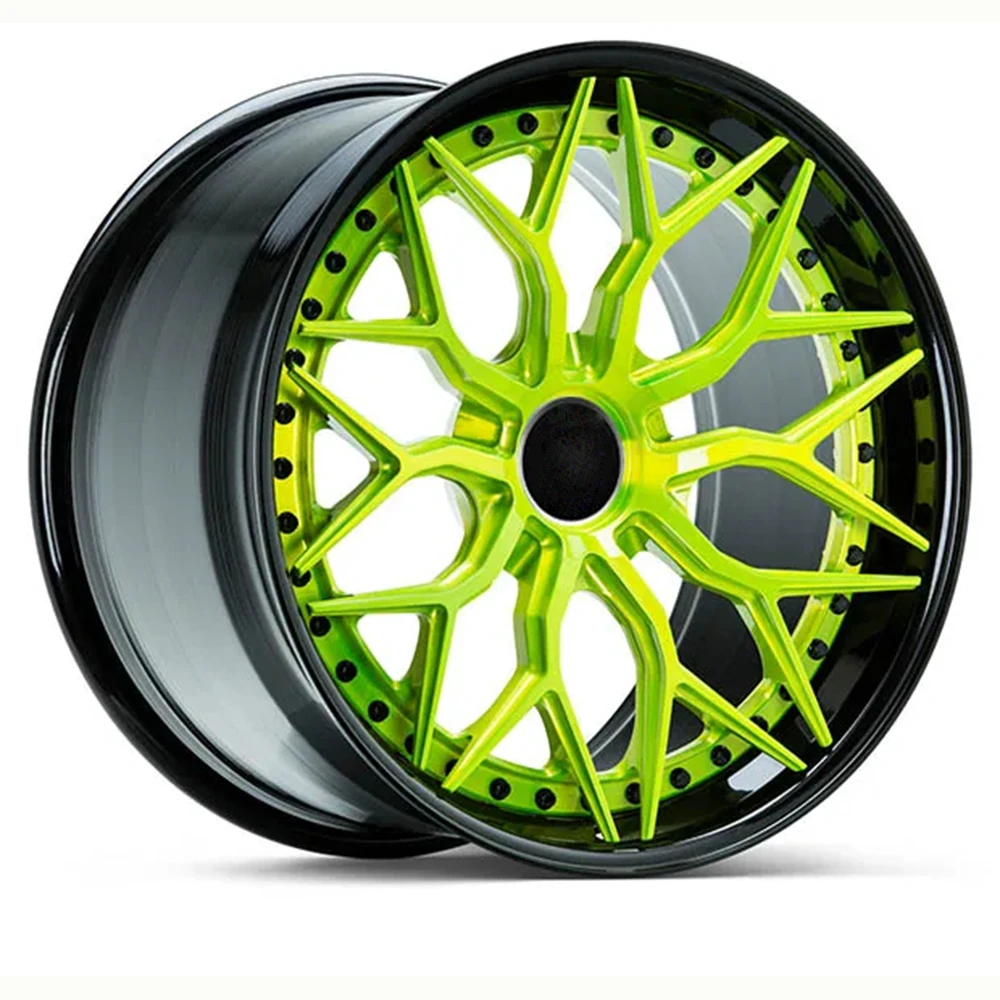 4 Wheels Aluminum Alloy Two-piece Forged Car Wheels, 18-22 inches, Factory Quality Assurance, Customization Accepted