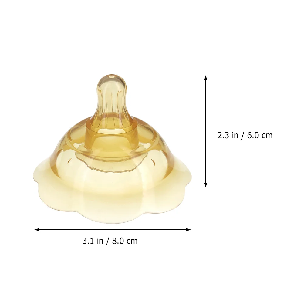 2Pcs Silicone Nursing Cups Breast Milk Collector Breastfeeding Protector Leak Proof Shield Flat Inverted Nipples Bite Prevention