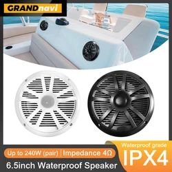 6.5 Inch Marine Speakers 1PCS 120W Waterproof Weather Resistant Stereo Boat Speakers for Yachts Golf cart ATV UTV Ship Sauna