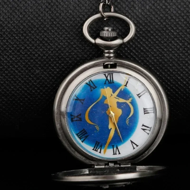 ファッションヴィンテージクォーツ懐中時計キッズペンダントネックレスギフトシンプルなデザインメンズレディース腕時計チェーン付き