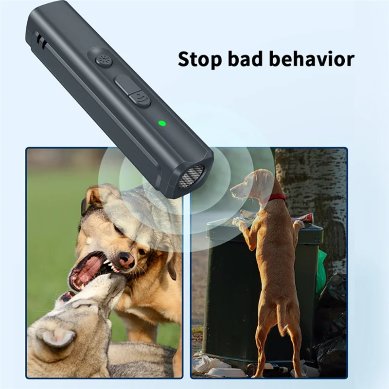 Hond Ultrasone Repeller Anti Blaffen USB Oplaadbare Apparatuur UV Detecteren Licht Training Repeller Hond Accessoires (A)