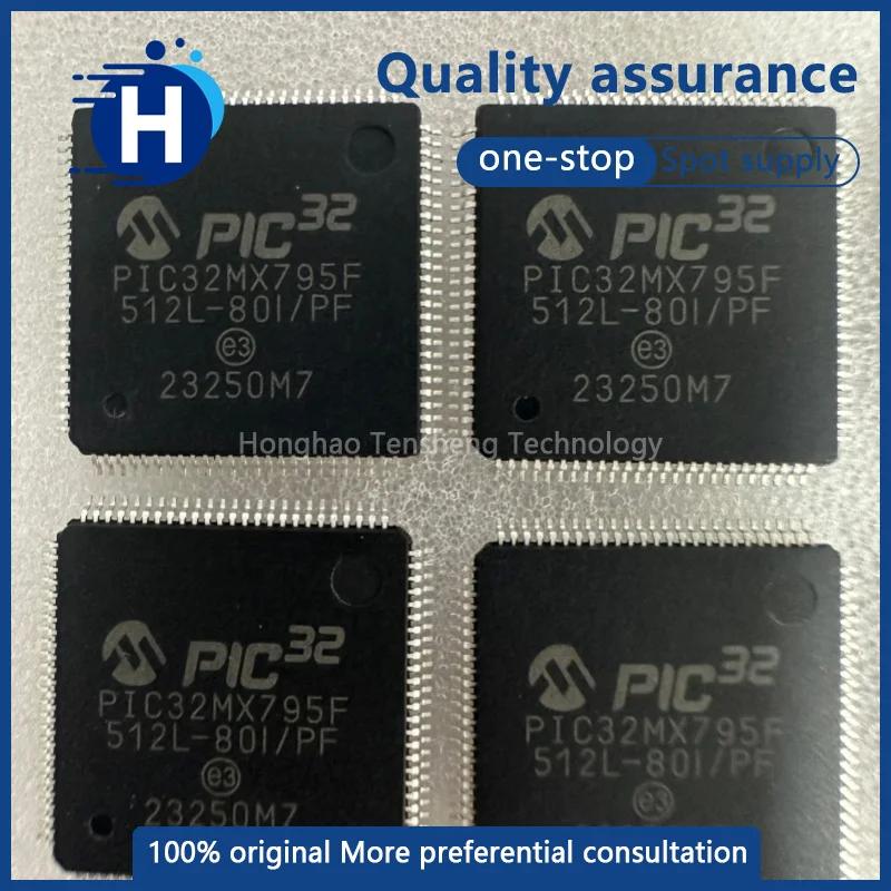 1 piece of high-quality PIC32MX795F512L-80I/PF microcontroller chip (IC) in a TQFP-100 package