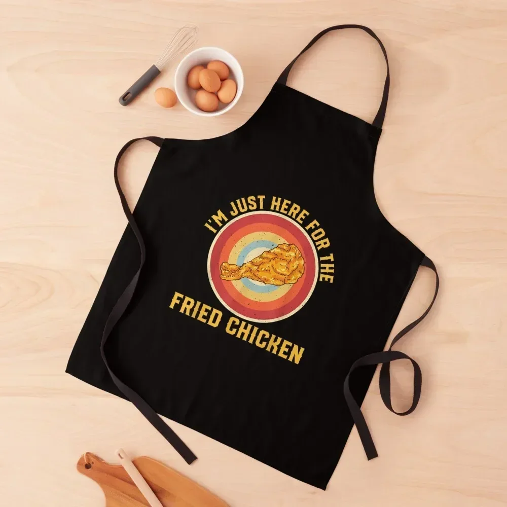 

Just Here For Fried Chicken Chickens Lover Apron painting kitchen utensil Apron