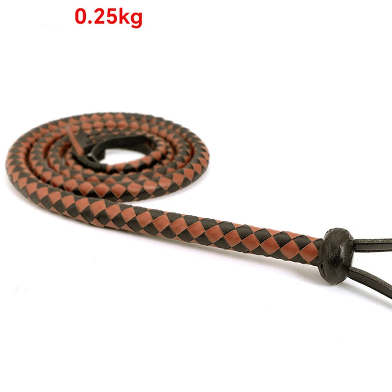 240CM Real Leather Horse Whip Bull Whip, Genuine Leather Bull Whip Cowhide Horse Riding Whip