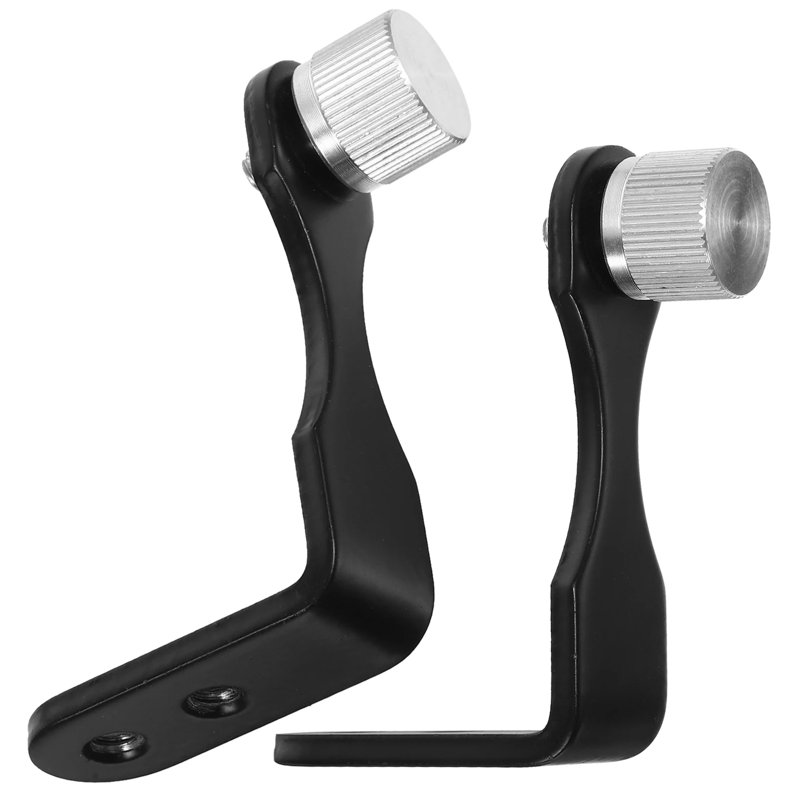 

2pcs Telescope Tripod Adapter Metal L Shape Bracket Mount Monocular Photography Astronomical Stable Connection Black
