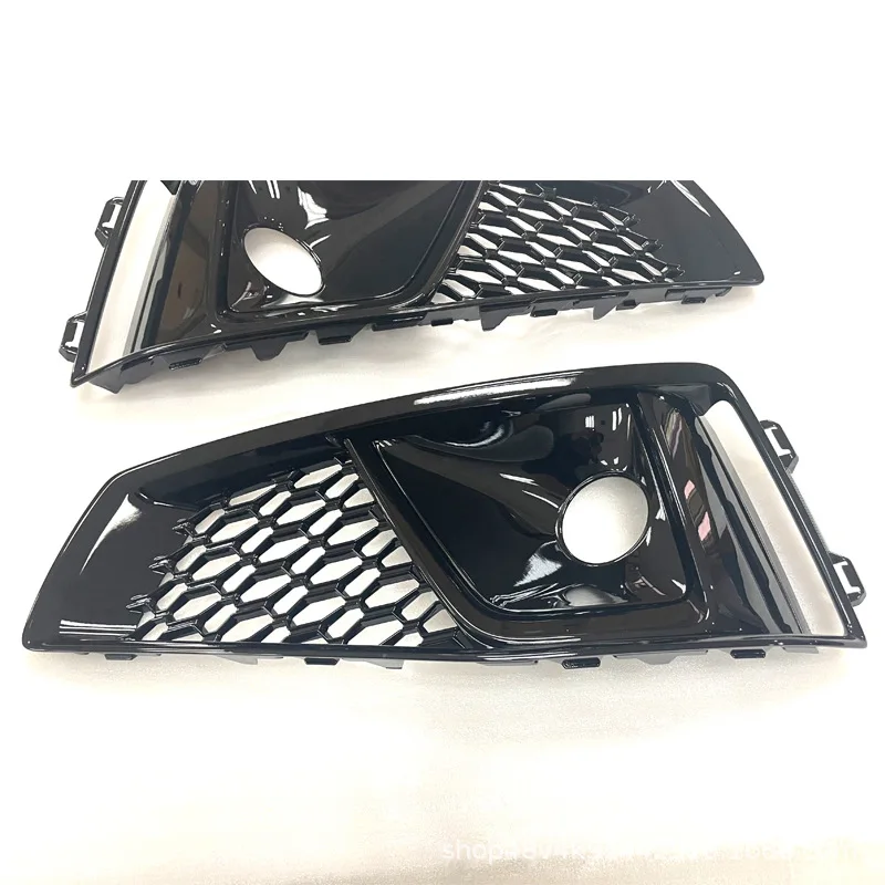 For 2019 Audi A4 Modification fog lamp frame Customization of S4 black matte fog lamp cover with penetrating holes.