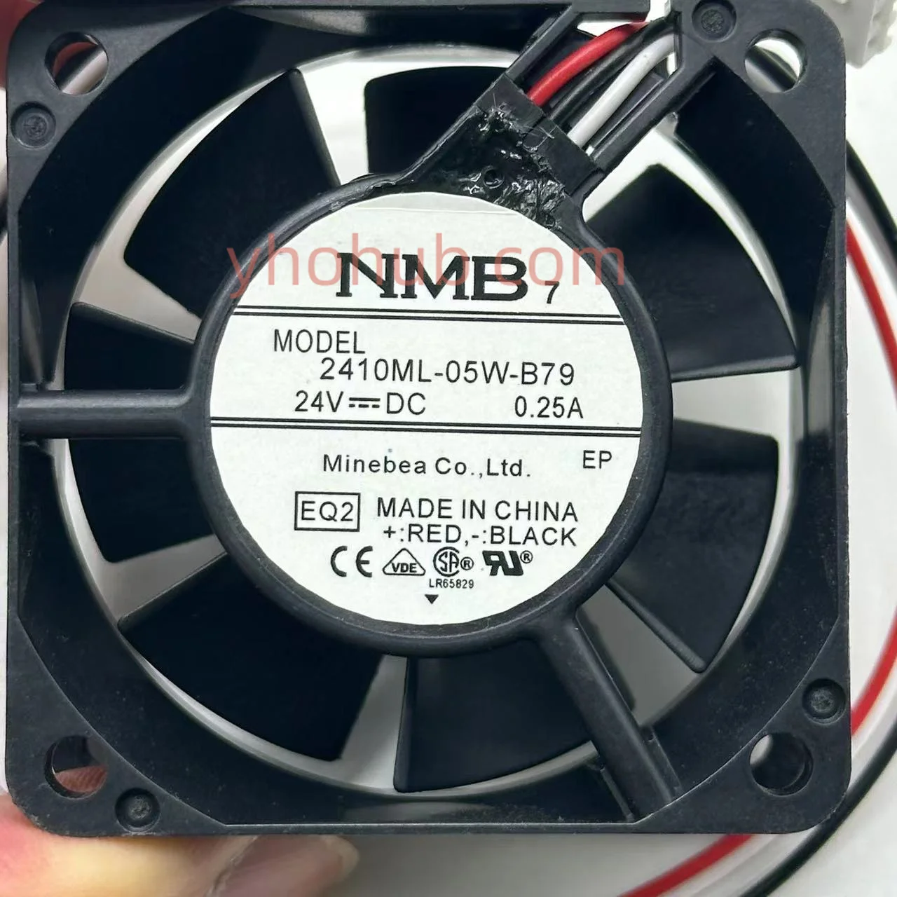 NMB 2410ML-05W-B79 EQ2 DC 24V 0.25A 60x60x25mm 3-Wire Server Cooling Fan