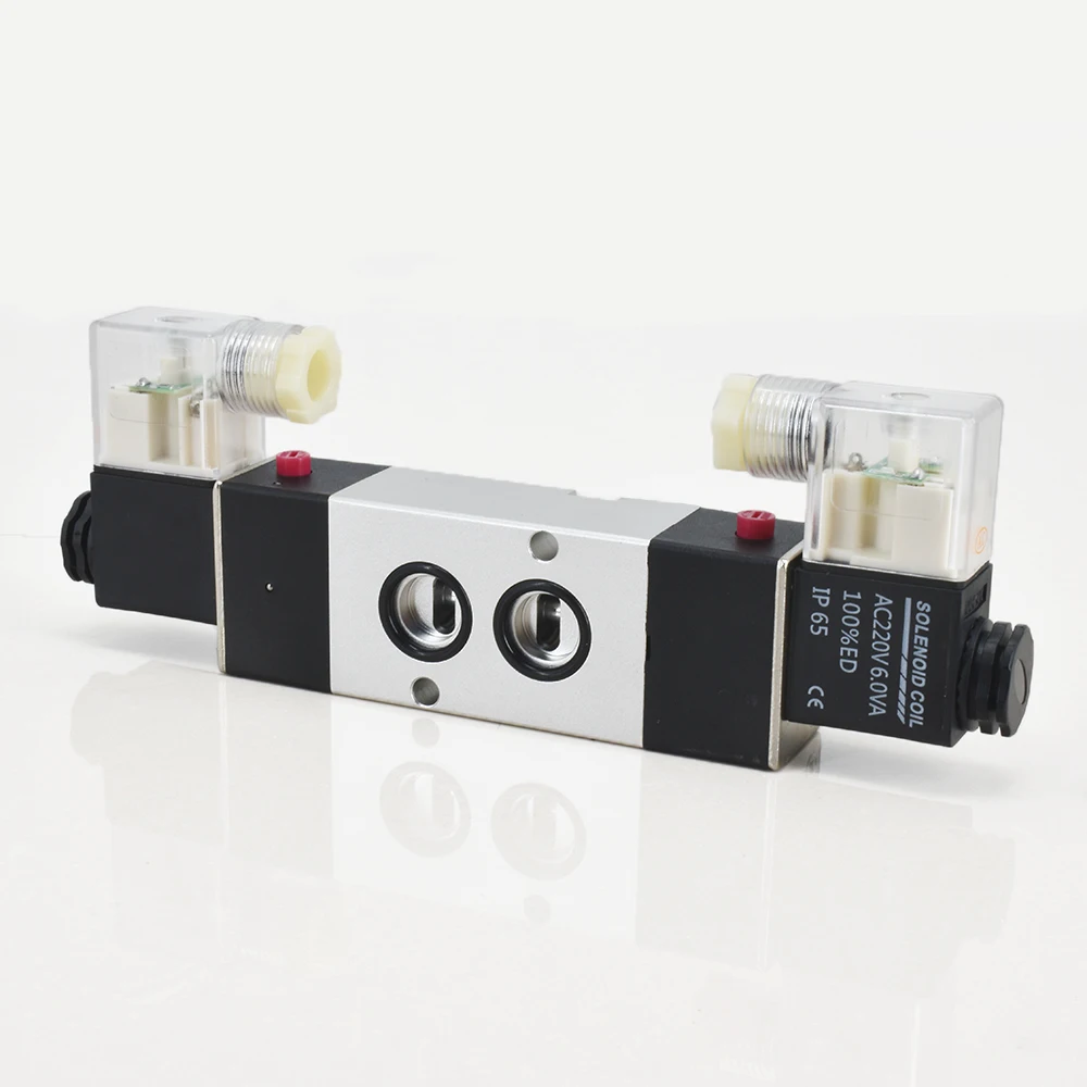 Models 4M220-08 4M320-10 4M420-15 4M Series 5 2 Way 3/8in 1/4in 1/2in Double Control Namur Solenoid Valve