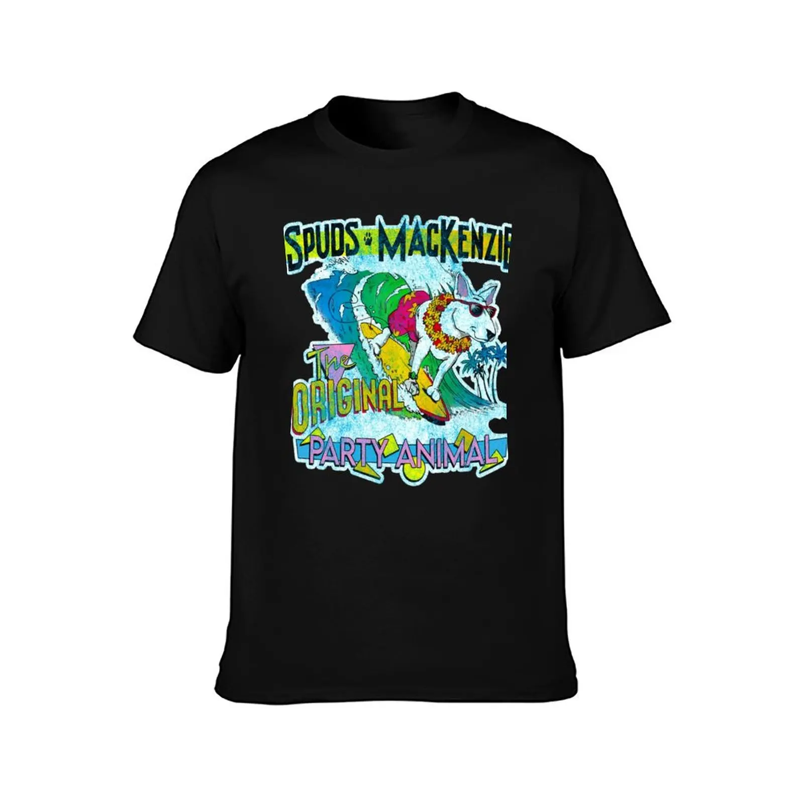 Spuds-Mackenzie-Original-Party-Animal-1987 T-Shirt Fashion Casual Short Sleeve T-Shirt