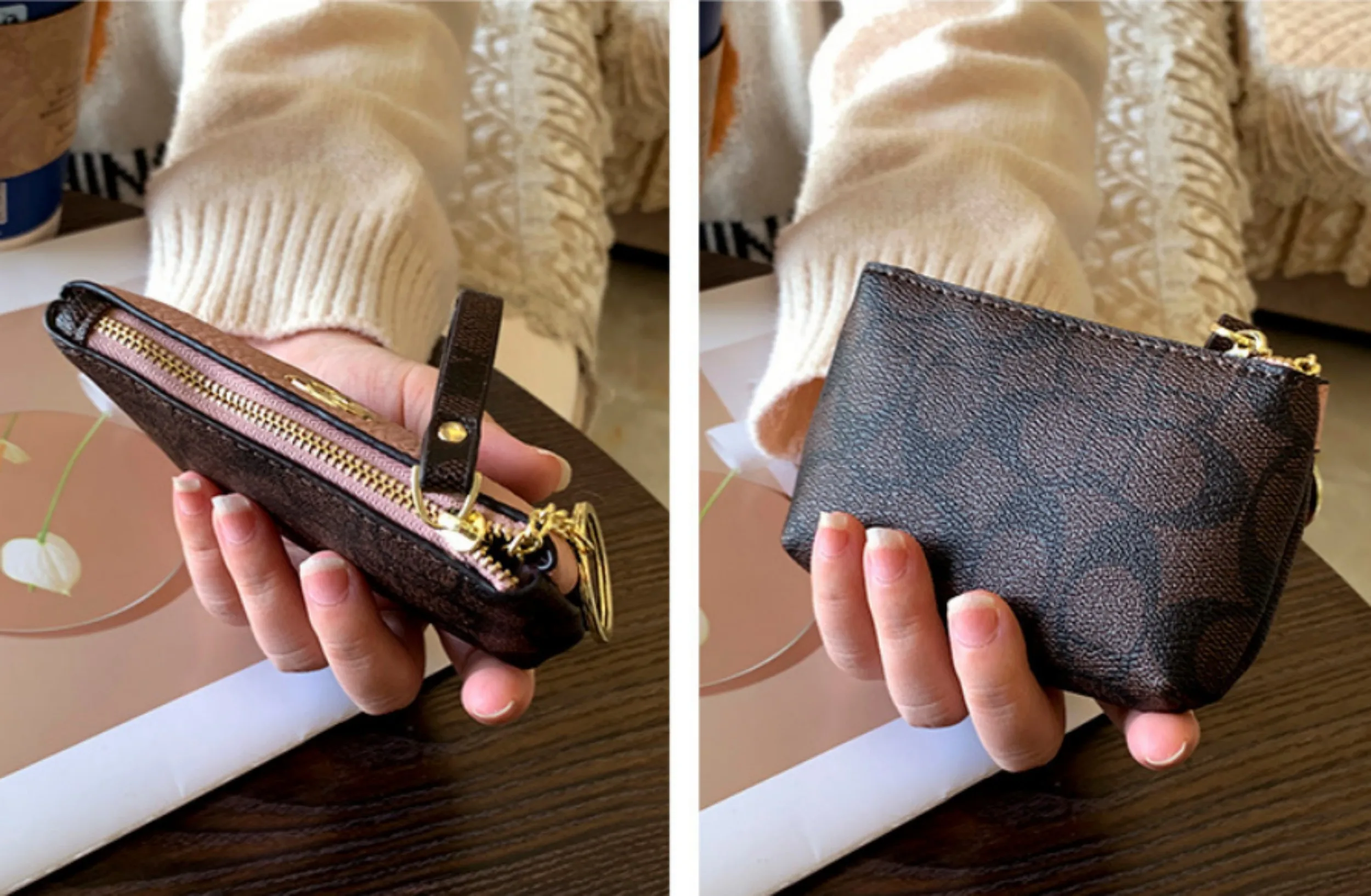 2026 Classic Luxury Mini Wallet for Ladies - Color-Match Handheld Leather Pouch with Coin Slot And Credit Card Slots