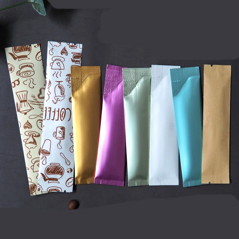 50pcs Heat Seal Food Storage Bags Open Top Aluminium Foil Pouches Honey Capsules Small Packaging Sample Sachet Bags