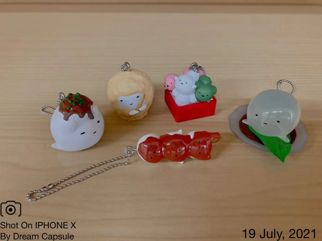 Originale Giappone Gashapon Panda Den Kawaii Anime Cibo Mochi Vita Quotidiana Figurine Carino Gachapon Action Figure Capsule Giocattoli Regalo