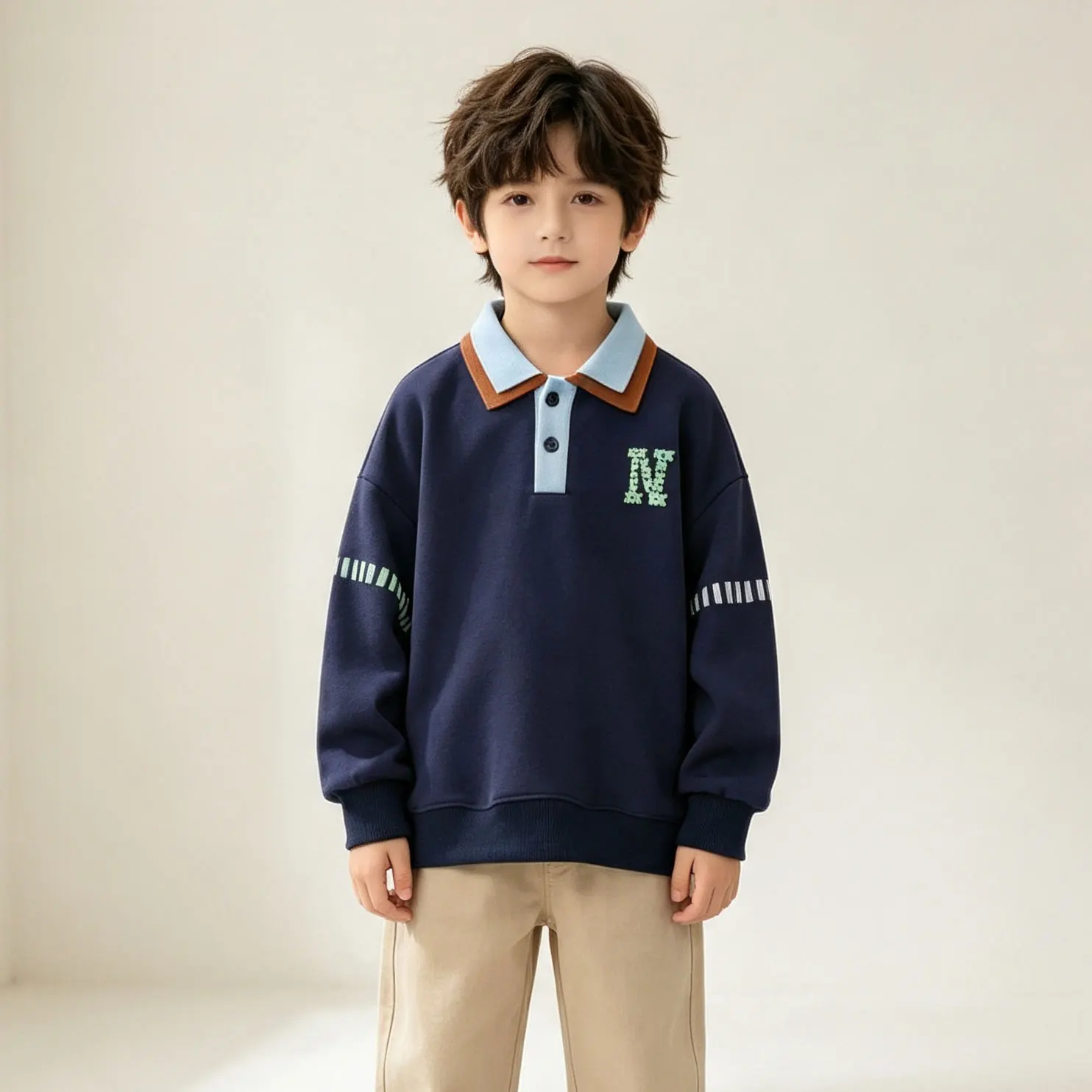 Jungen Poloshirts 2026 Frühling Herbst Pullover für Kinder Kinder Polokragen Shirts Kleinkind Sweatshirts Baby Outfits Kleidung