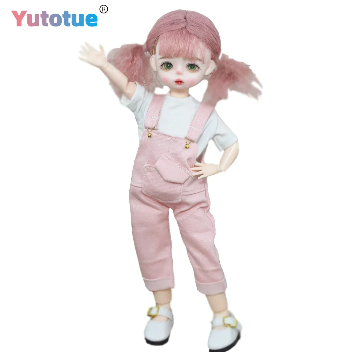 YUTOTUE 30cm Height Cute Girl Doll with Fashion Clothes Shoes Curly Hair Wig Full Set BJD Toy Girls Gift