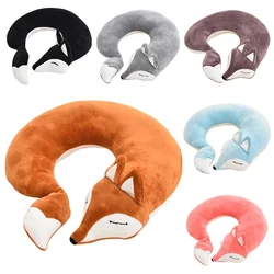Travel Pillow U Shape Neck Cute Fox Hug Sleeping Pillows Ornamental Office Sleep 30*30*8CM