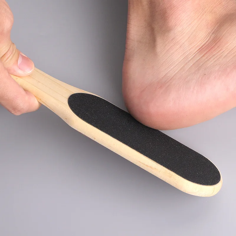 

Pumice Wood Handle Double-sided Foot Board File Dead Skin Calluses Foot Grinder Pedicure Tool Foot Skin Rubbing Foot Board
