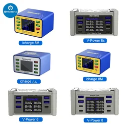 MECHANIC USB Super Fast Charger V-Power 6 8 8S 55W 100W 155W QC3.0 PD USB Desktop Charging Station for IPad Smart Phones Watches