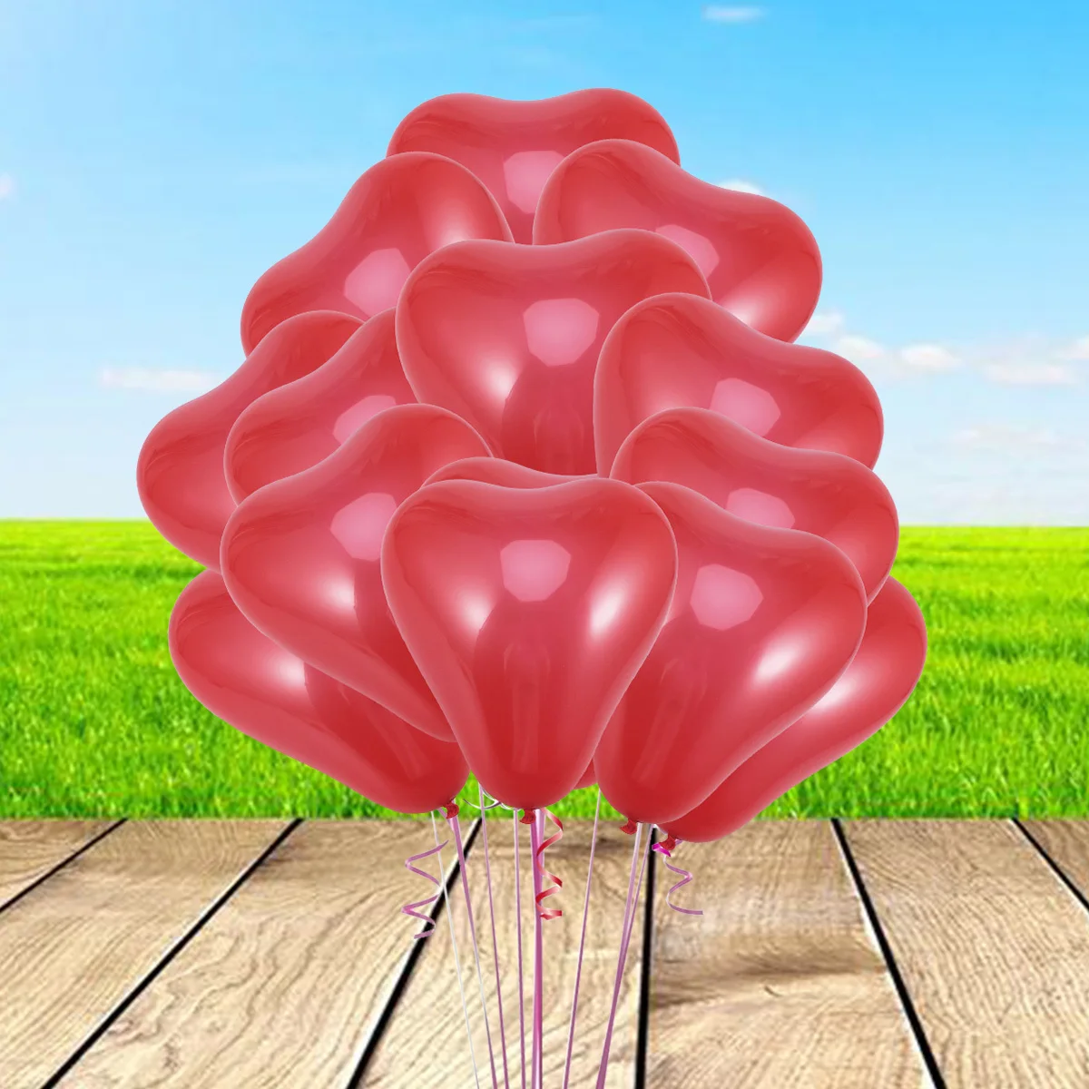 

50Pcs Heart Shaped Latex Balloons 12inch Red Wedding Birthday Engagement Proposal Bridal Shower Party Decoration