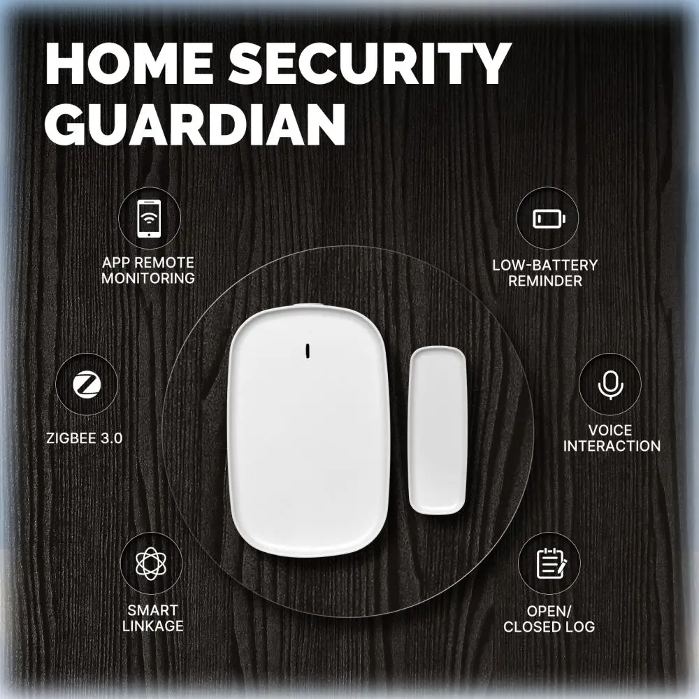 Tuya ZigBee Smart Window Door Gate Sensor Detector Smart Home Security Alarm System Smart Life App Remote Control Door Sensor