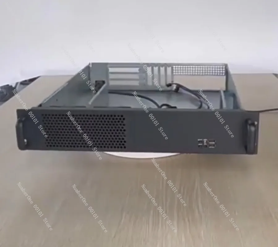 2U 450mm Short Industrial Rack Chassis, Iron Plate Server Case Support Full Height GPU for IPC Workstation