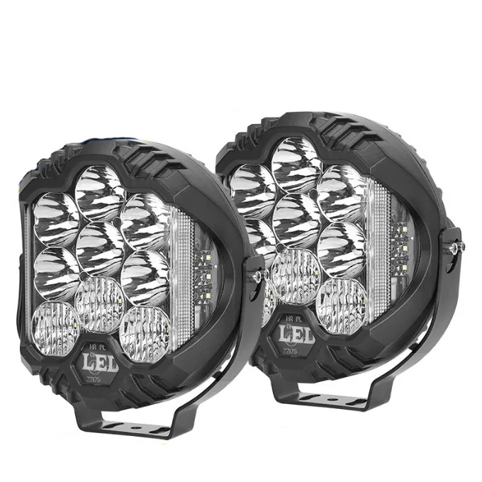 5/7 Inch Round LED Headlight, Three‑Sided Emitting Bumper Work Light, Off‑Road Roof Spot Light for Vehicle Modification