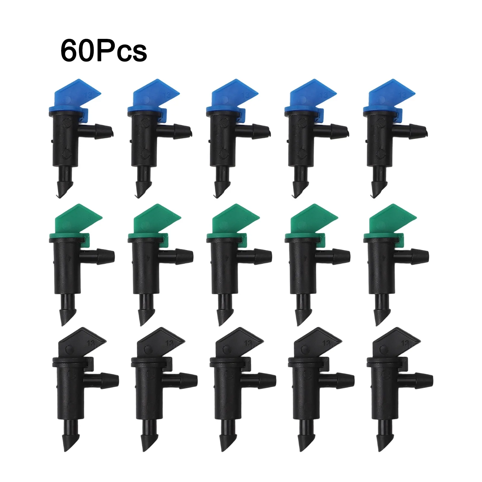 300/60PCS Irrigation Drip Emitter Garden Flag Irrigation Dripper PE Efficient Garden Irrigation Drip Emitters For Water-Saving