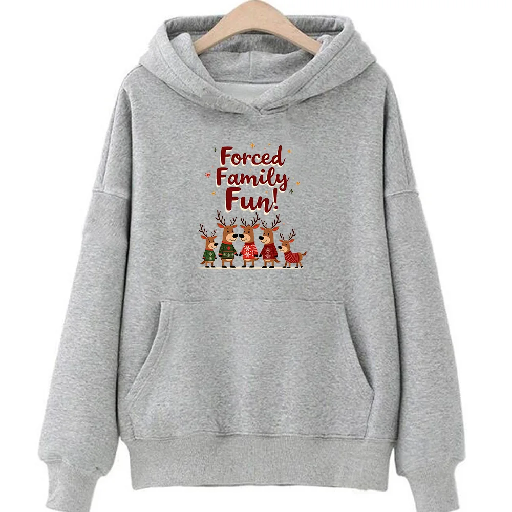 2025 الخريف/الشتاء الرجال والنساء قبعة عيد الميلاد نمط مطبوعة مقنعين البلوز-أسلوب لطيف ملابس رياضية مريحة