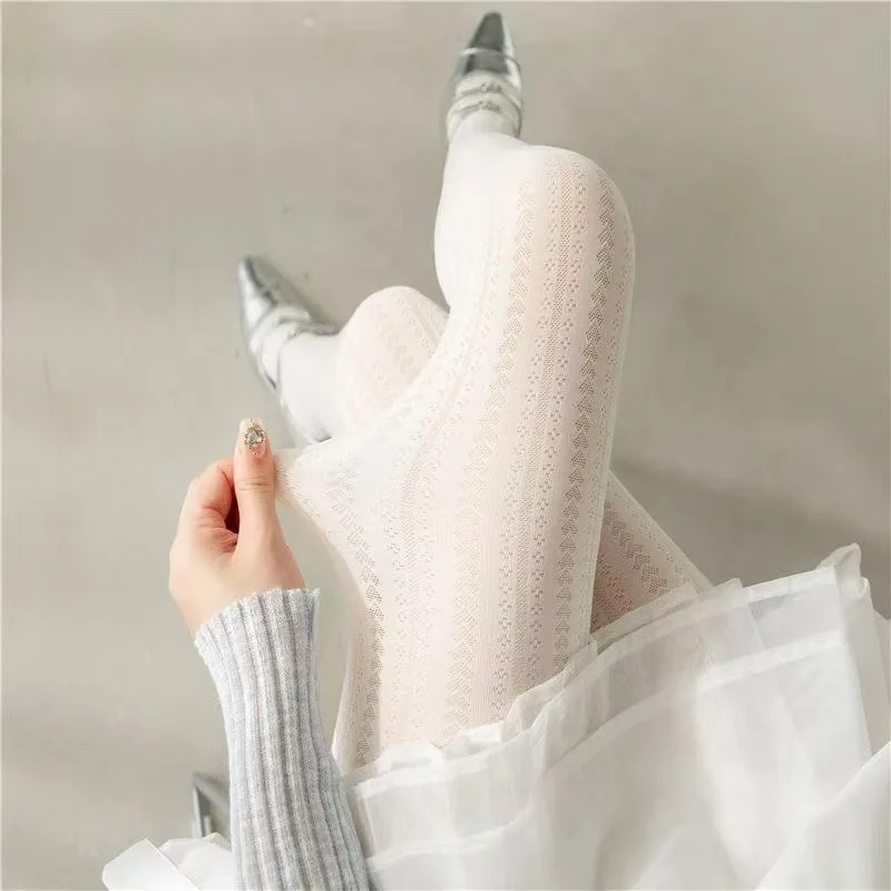 1/5 pairs Elegant minimalist leggings heart-shaped pantyhose new spring autumn thick fashionable versatile sexy stockings