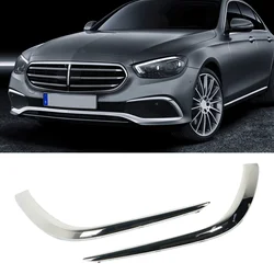 2pcs Lower Fog Grille Molding Trims Replacement For Benz E‑Class W213 Exclusive Line 2021 To 2023 Chrome 213 885 3703
