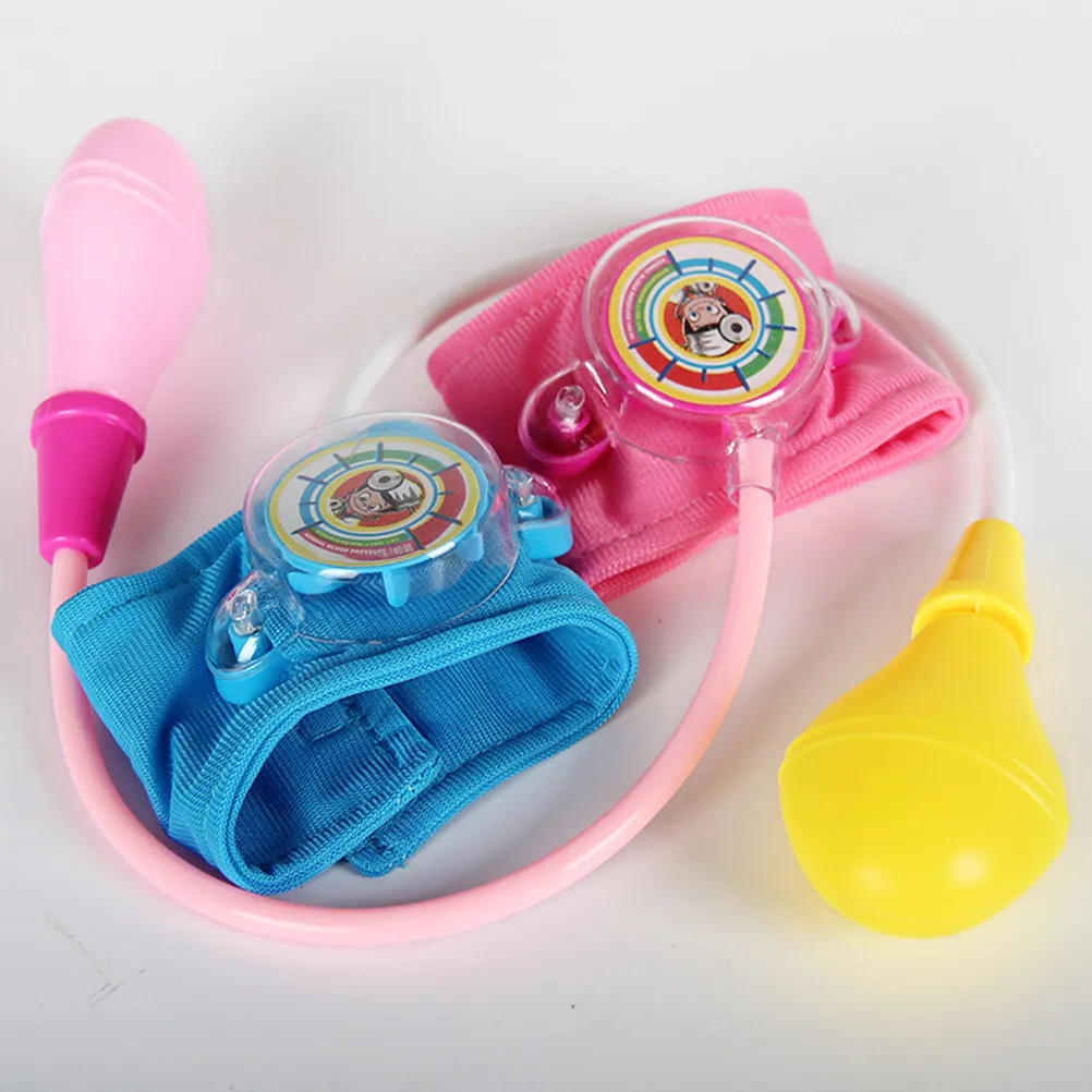 

2Pcs Blood Pressure Measurement Simulated Kit Creative Kids Educational Role Doctor Game Cartoon Colors