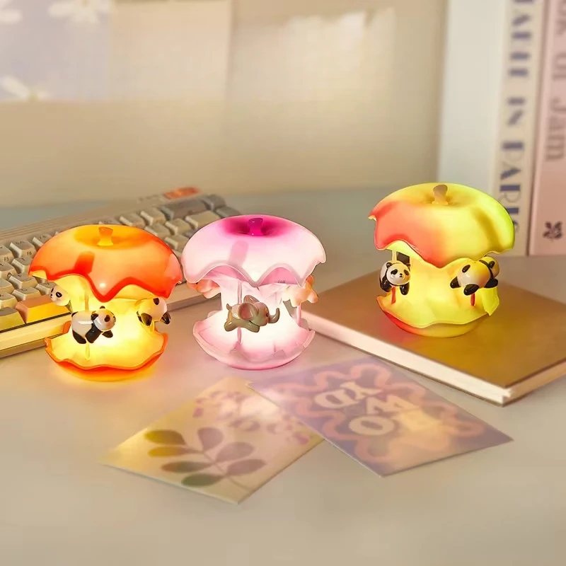 أبل الجنة سلسلة اللمس ضوء صندوق أعمى اللعب صندوق الغموض دمية بولي كلوريد الفينيل كاروسيل بات ضوء الليل غرفة الكرتون الحلي شجرة مصباح