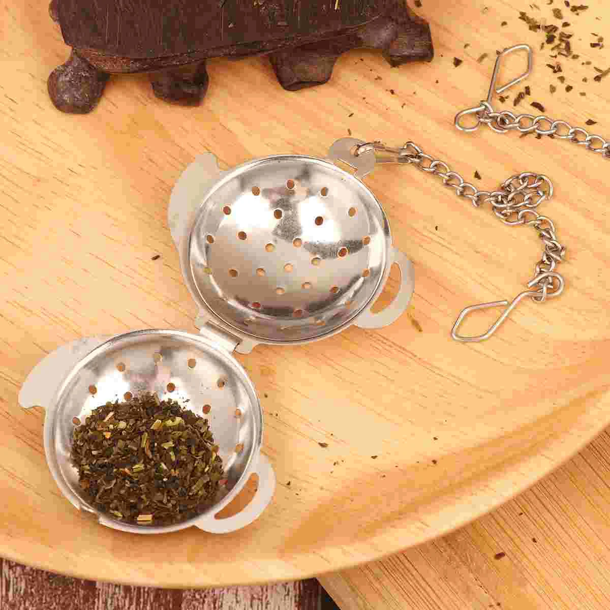 2pcs Loose Tea Infuser Stainless Steel Shaped Strainer Reusable Filter Steeper for Home Office Black Oolong Green Chai