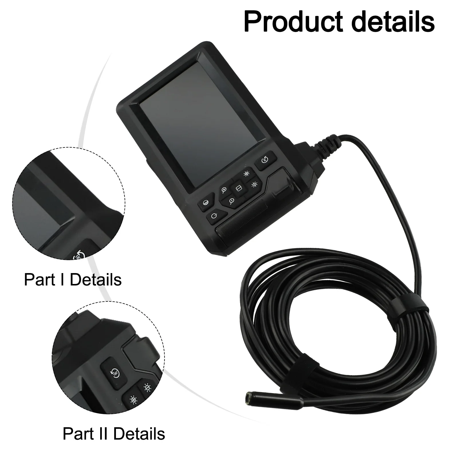 Professional Grade 1080P Industrial Borescope with 4 3 Inch Display and Waterproof Design for Various Inspections