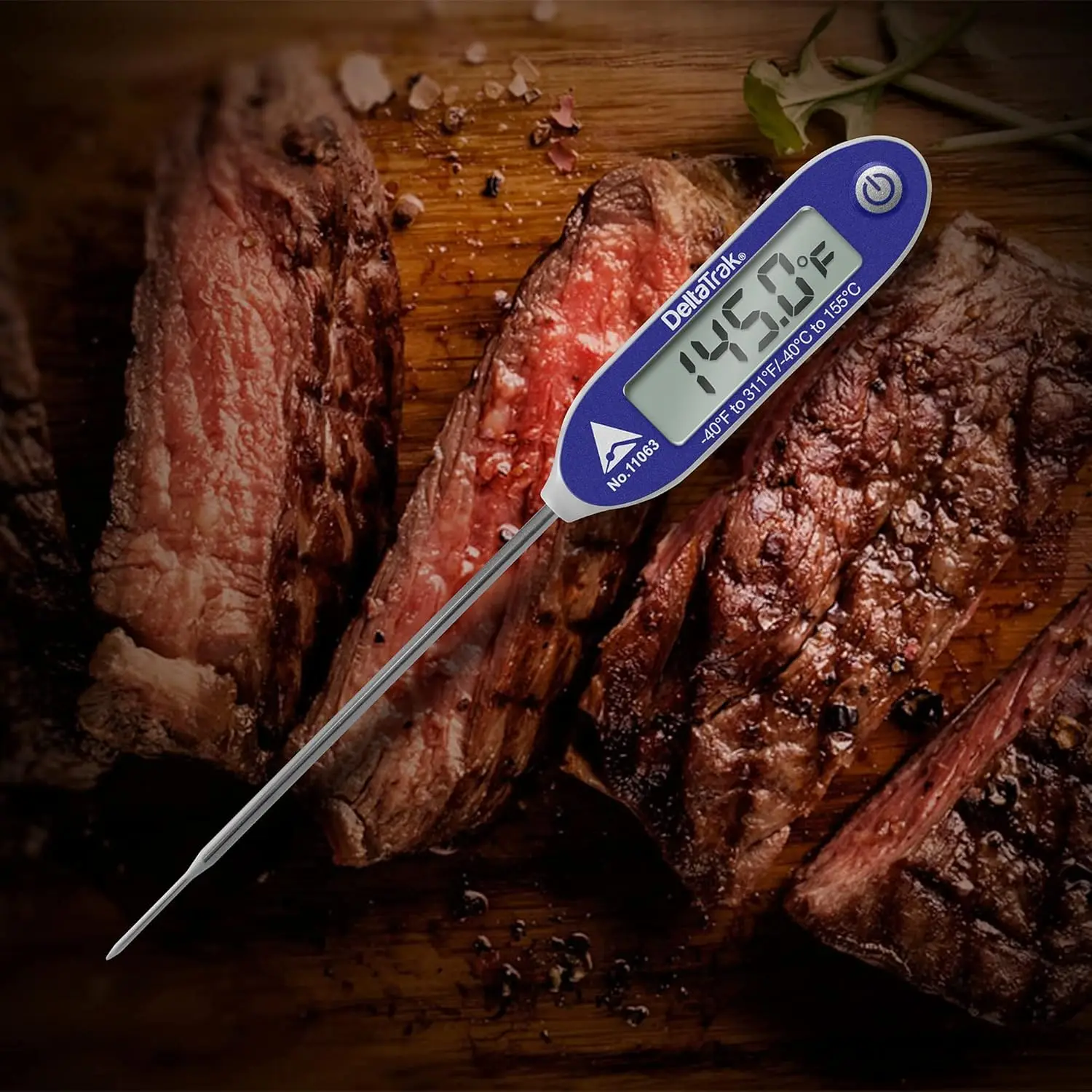 DeltaTrakessentials 11063 Termometro con sonda ad ago con display Jumbo FlashCheck automatico