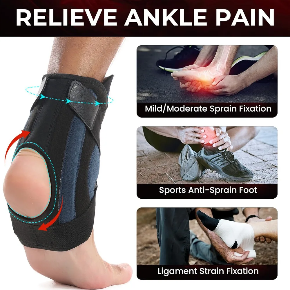 

Adjustable Knob Ankle Support Brace Anti-Break Fixed Sport Ankle Protectors Elastic Fit Pressurized Support Ankles Stabilizers