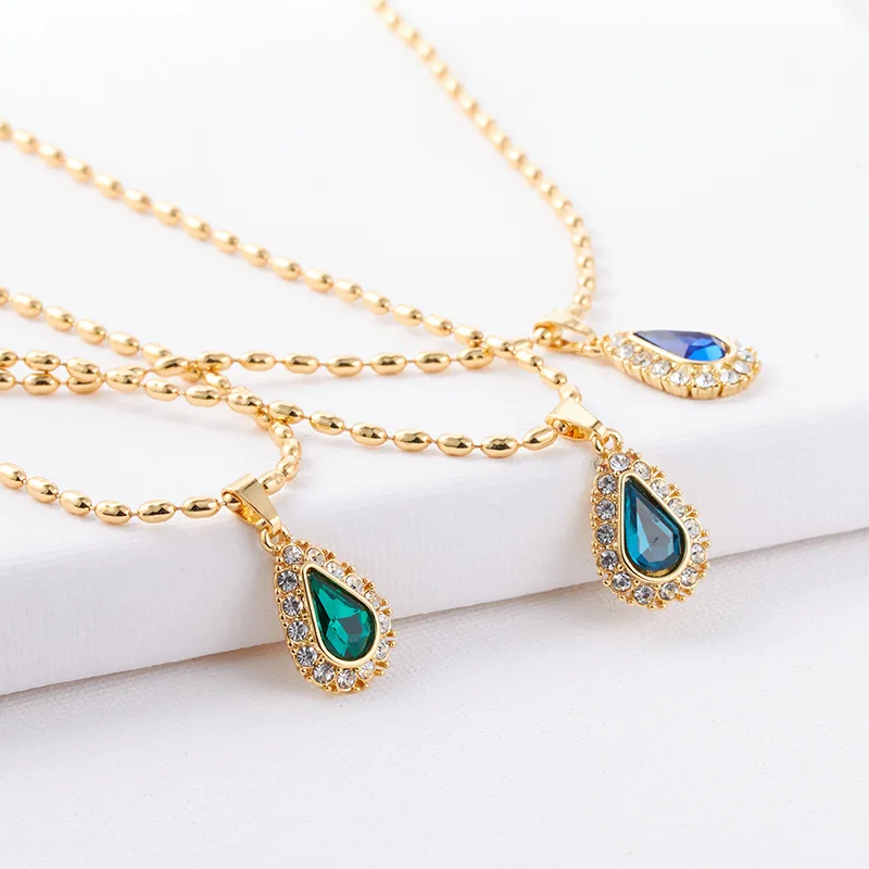 Withered European And American Retro Minimalist Vintage Style Water Droplet Necklace Jewelry Necklace Necklaces For Women