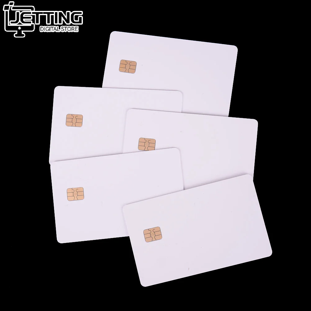 5pcs White Contact Sle442 Chip Smart IC Blank PVC Card With SLE4442 Chip Blank Smart Card Contact IC Card Safety 10 years