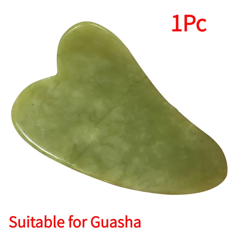 1Pc Facial Massage Guasha Scrapping Board Jade Stone Face Meridian Scrapping Lift Body Skin Neck Relaxation Slimming Beauty Tool