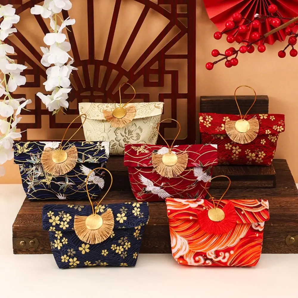 New Chinese Style Wedding Candy Bag Embroidery Canvas Sugar Bag Wedding Gift Packing Bag Cloth Coin Purse