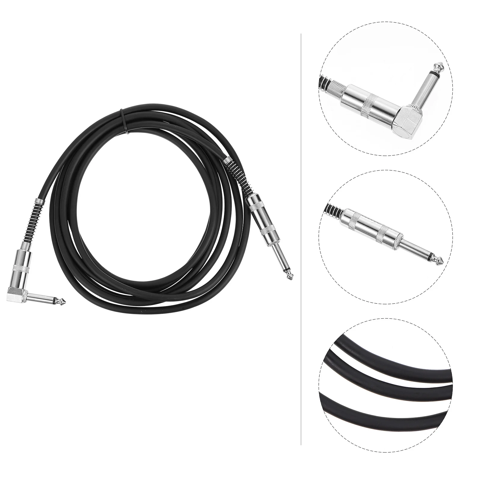 สายกีตาร์ 6.35 มม. สายถักป้องกันสัญญาณรบกวน สายแอมป์กีตาร์ไฟฟ้า สายเครื่องดนตรี ลดเสียงรบกวน เสียงบริสุทธิ์