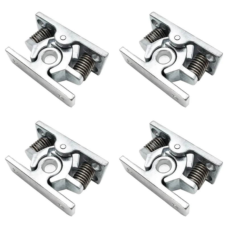 4Pcs Spring Loaded Door Easy Lock Stop Catch Release Clamp Double Roller Catch (Mp-3)