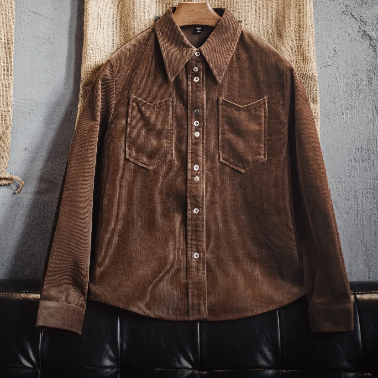 

Женская вельветовая рубашка Maden с отложным воротником и длинными рукавами, повседневная модная блузка из хлопка, женский топ стандартной посадки на осень-зиму