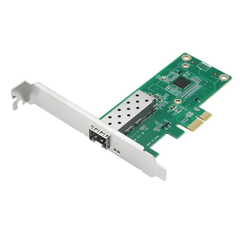 Imagem -05 - Pci Express x1 para Sfp Fiber Placa de Rede Intel I210 Chip para Desktop Server Nic 1000mbps Lan Gigabit Ethernet