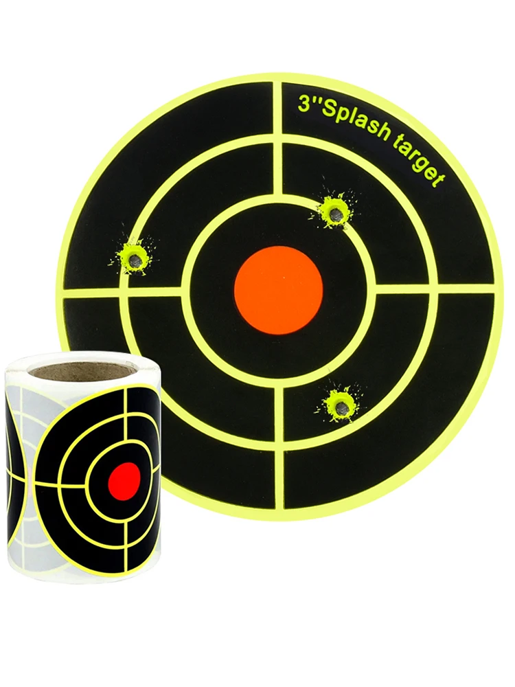 50/100/200 Stück Schießzielaufkleber Selbstklebende Reaktive Spritzer-Ziele für Jagd-Übungen Schießtraining Werkzeug – Detail 1