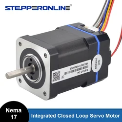 STEPPERONLINE Nema 17 Closed Loop Stepper Motor 0.48Nm ESS Series with Nema17 Integrated 24-36VDC Hybrid Servo Step Driver