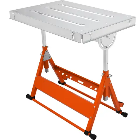 SucceBuy 18/20/24Inch Foldable Welding Table  Steel Table Top Auxiliary Welding Tool Flexible Height Portable Workbench for Work